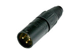 Neutrik X Series XLR Conenector black metal housing and gold contacts